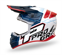 Casque PROGRIP 3080 blanc/bleu/rouge