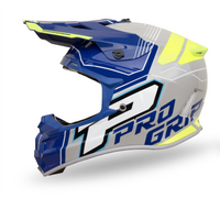Casque PROGRIP 3080 gris/bleu/jaune fluo