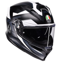AGV K7 Glimpse matt schwarzer/weißer Helm