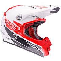 Casque LAZER MX8 Carbon Tech blanc/rouge