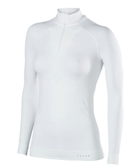 FALKE maglia termica manica lunga con zip Donna MW bianca