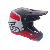 6D kiiver velo BMX/DH ATB-1 Flight valge/punane