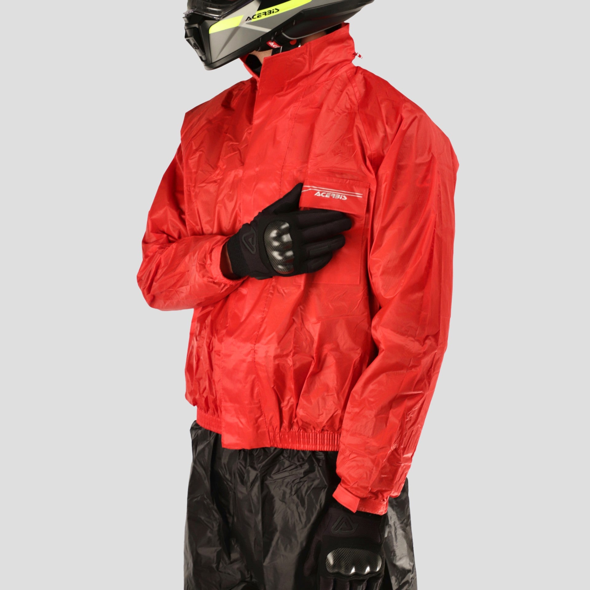 giacca e pantaloni antipioggia ACERBIS Logo Rain Suit rosso/nero