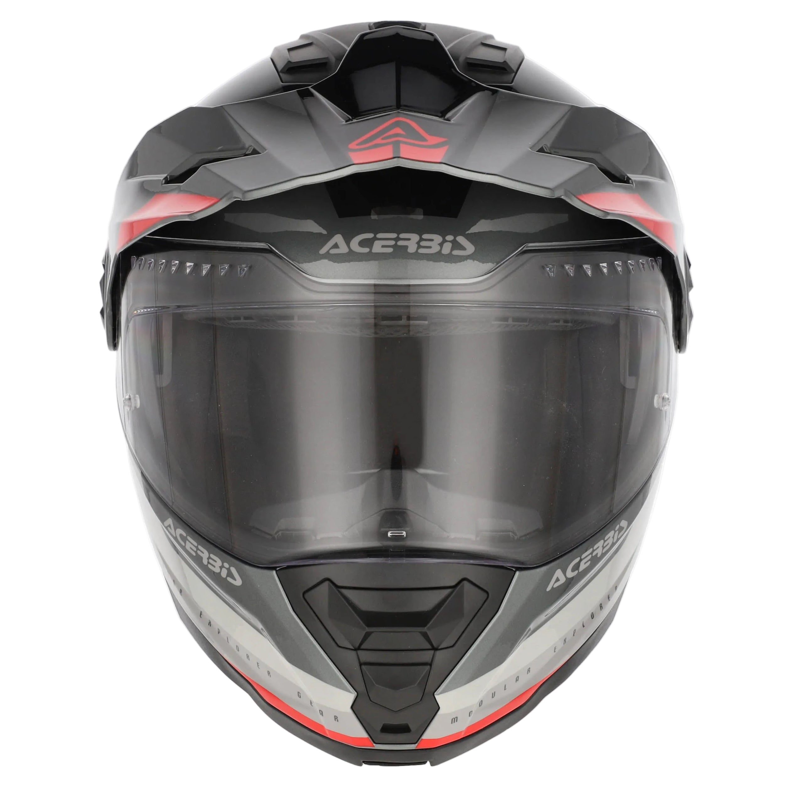 Casque ACERBIS Rider Graphic gris/rouge