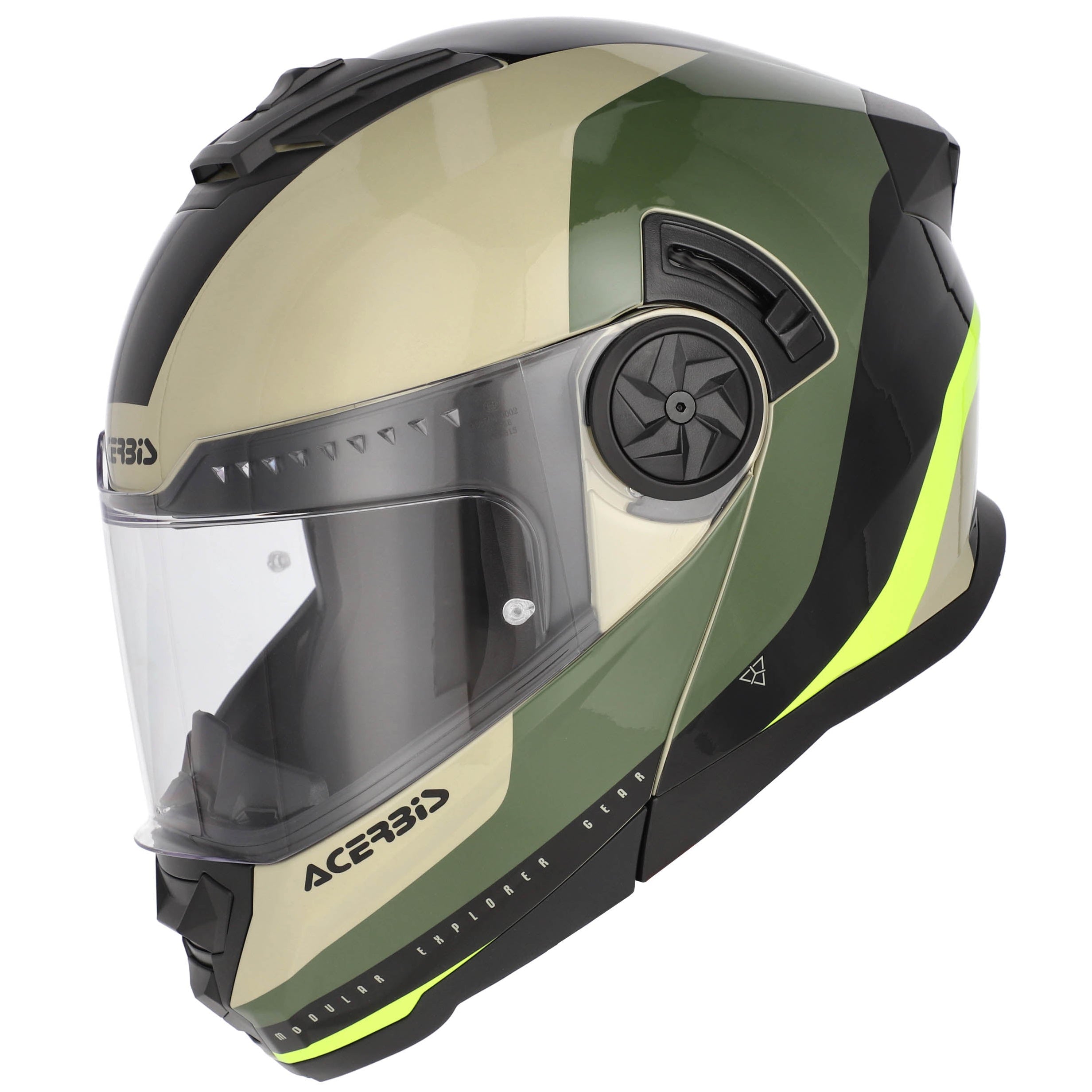 Casque ACERBIS Rider Graphic vert/marron