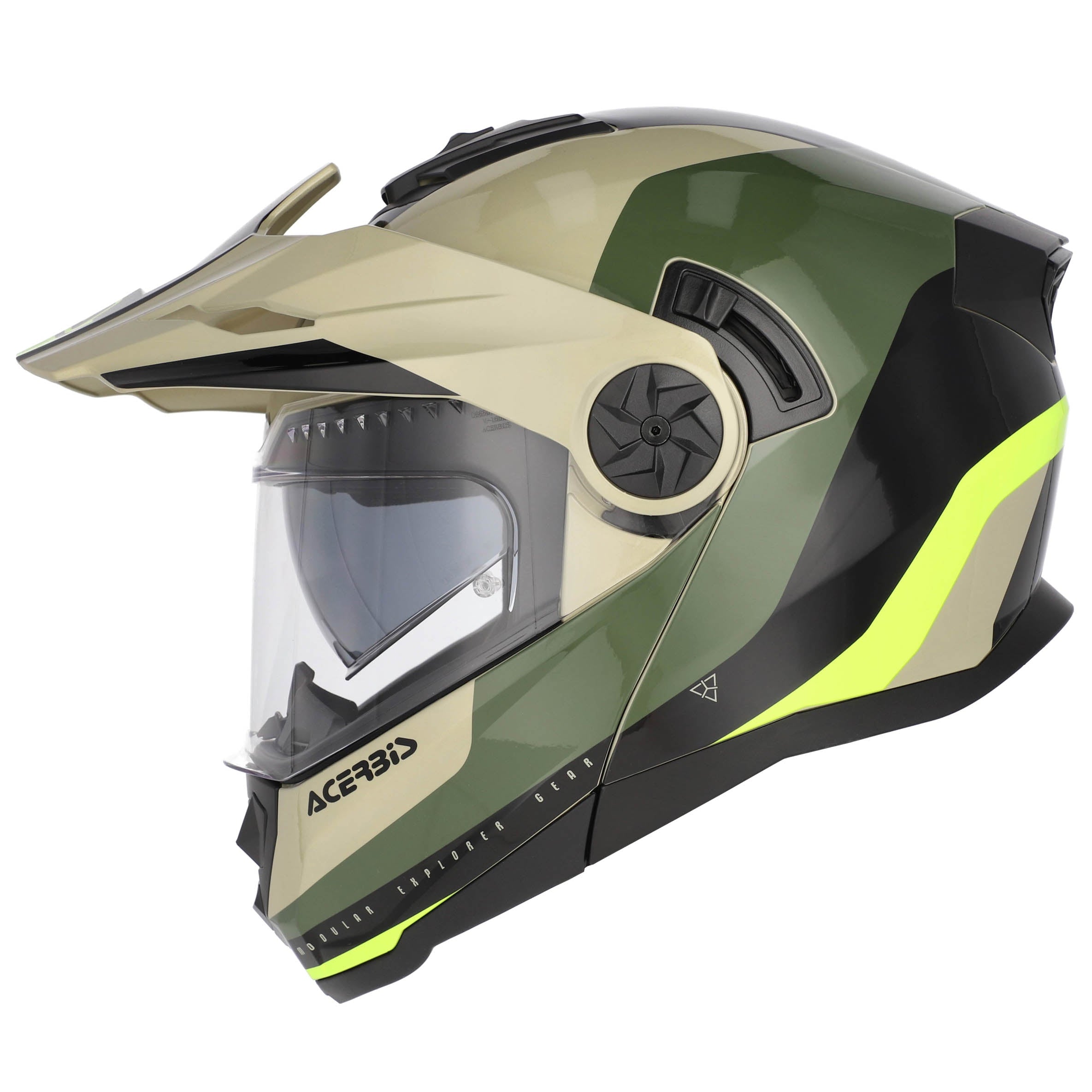 Casque ACERBIS Rider Graphic vert/marron