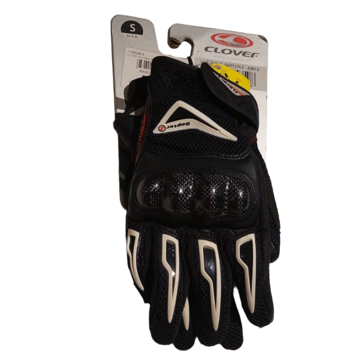 CLOVER handschoenen Raptor 2 zwart/wit S