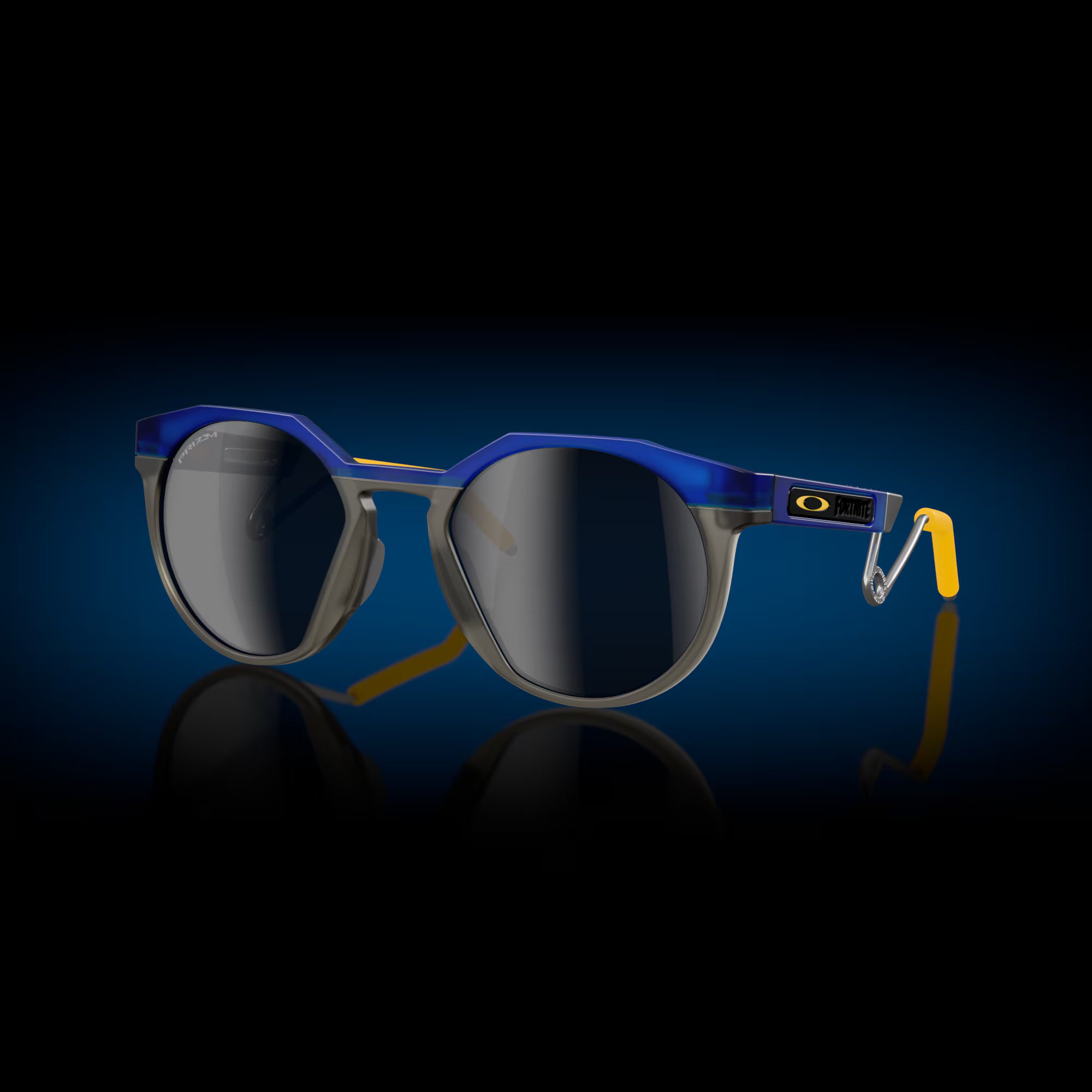 OAKLEY solbriller HSTN Metal trans krystalblå med prizm sort