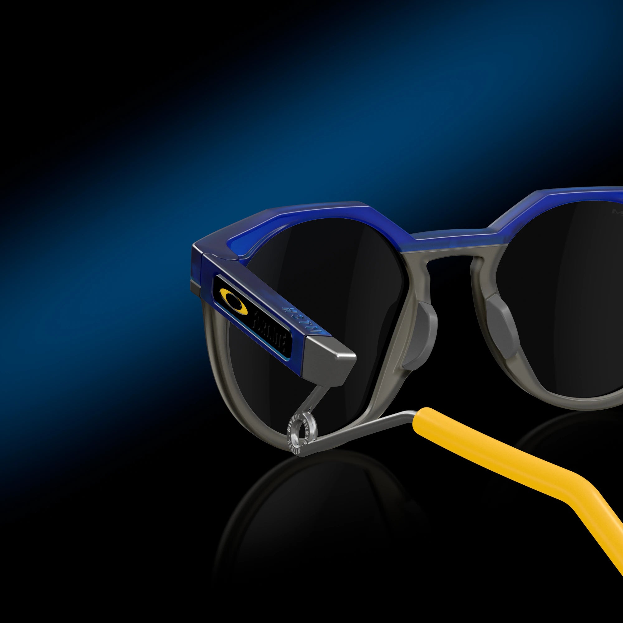 OAKLEY solbriller HSTN Metal trans krystalblå med prizm sort