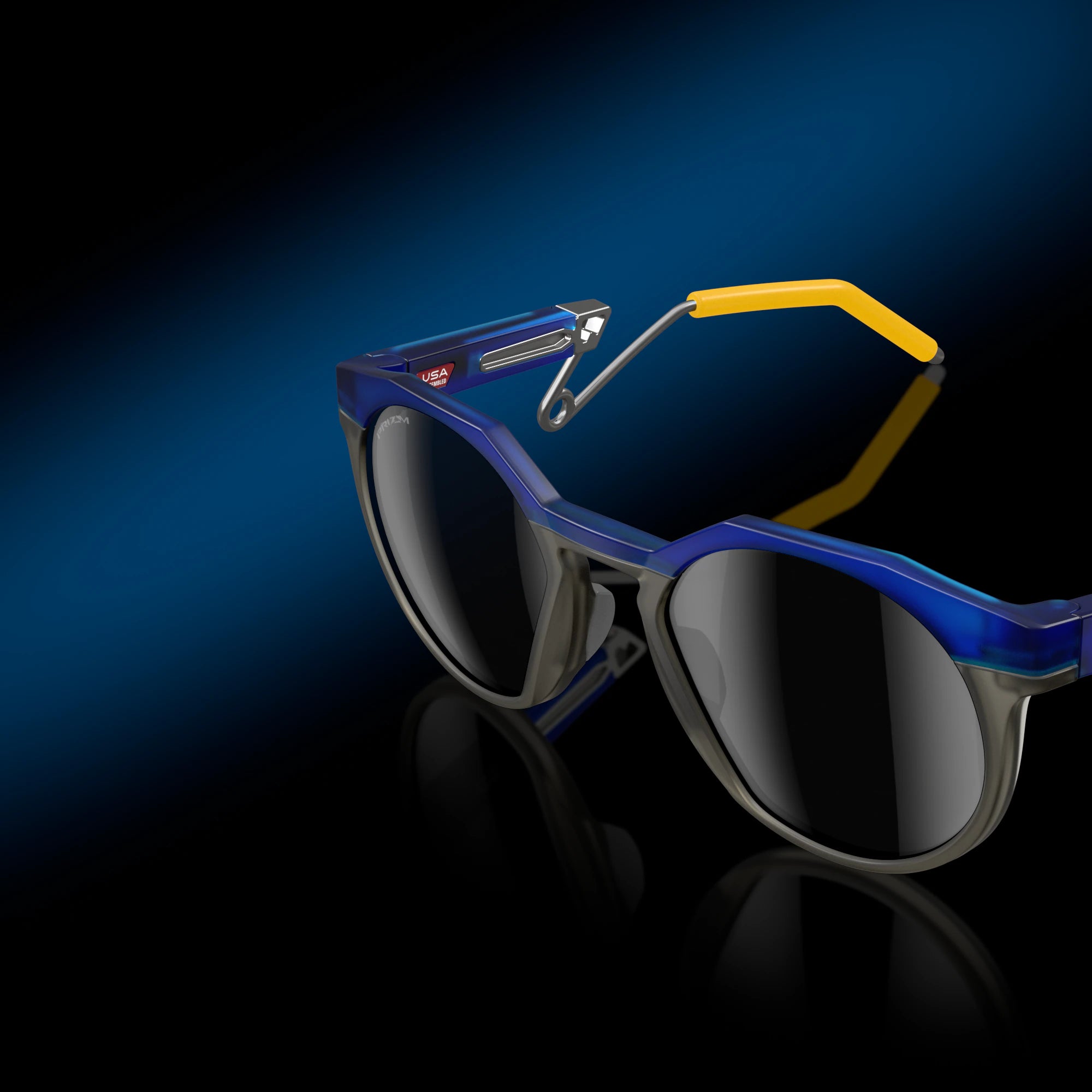 OAKLEY solbriller HSTN Metal trans krystalblå med prizm sort