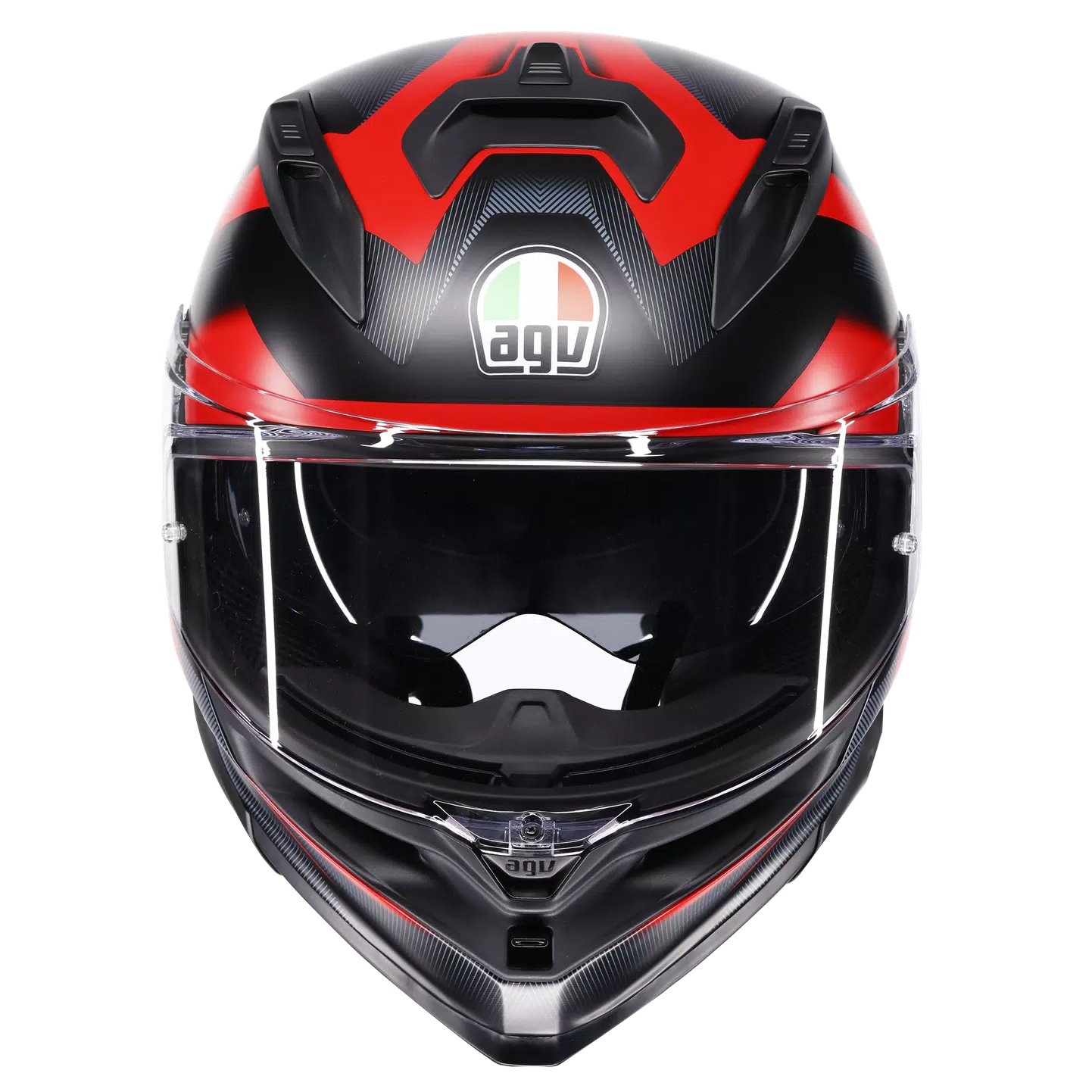 AGV K7 Glimpse matt schwarzer/roter Helm