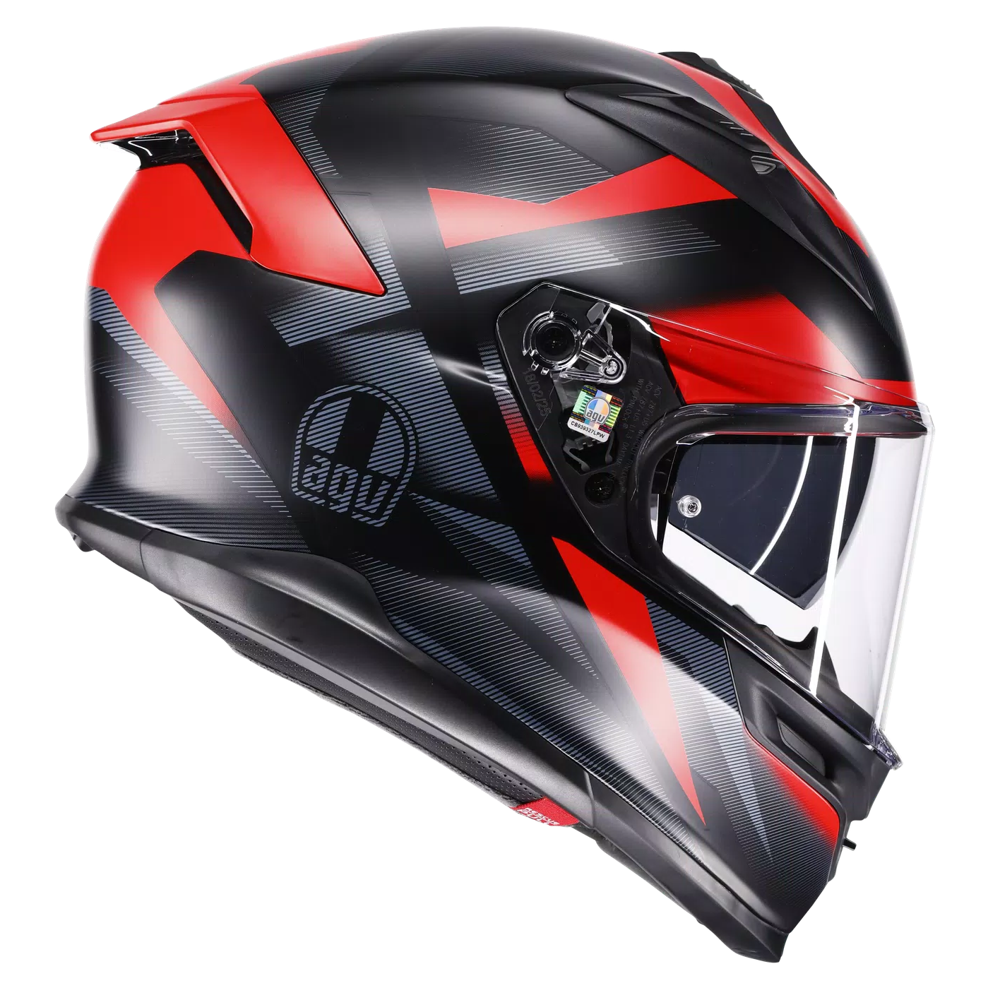 AGV K7 Glimpse matt schwarzer/roter Helm