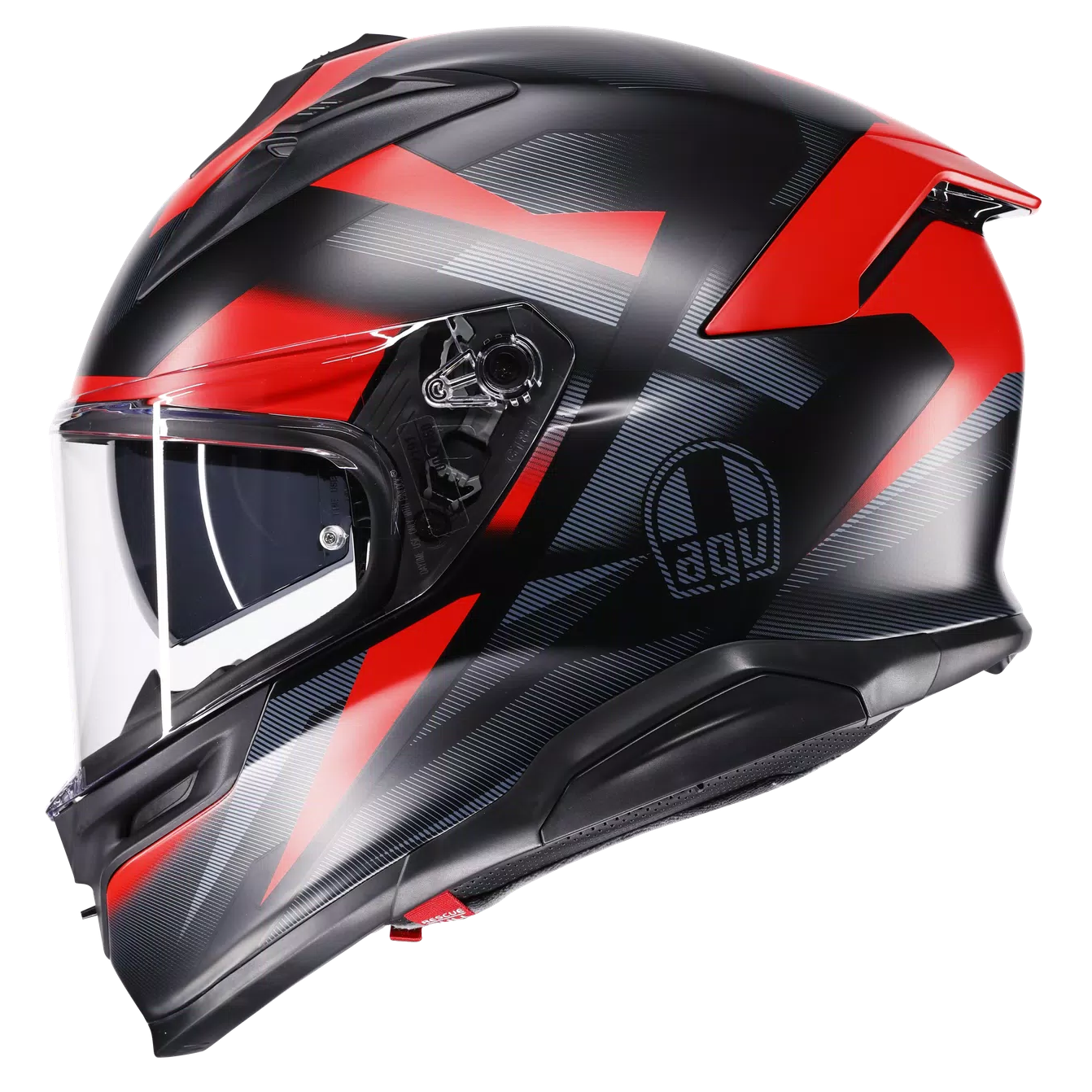 AGV K7 Glimpse matt schwarzer/roter Helm