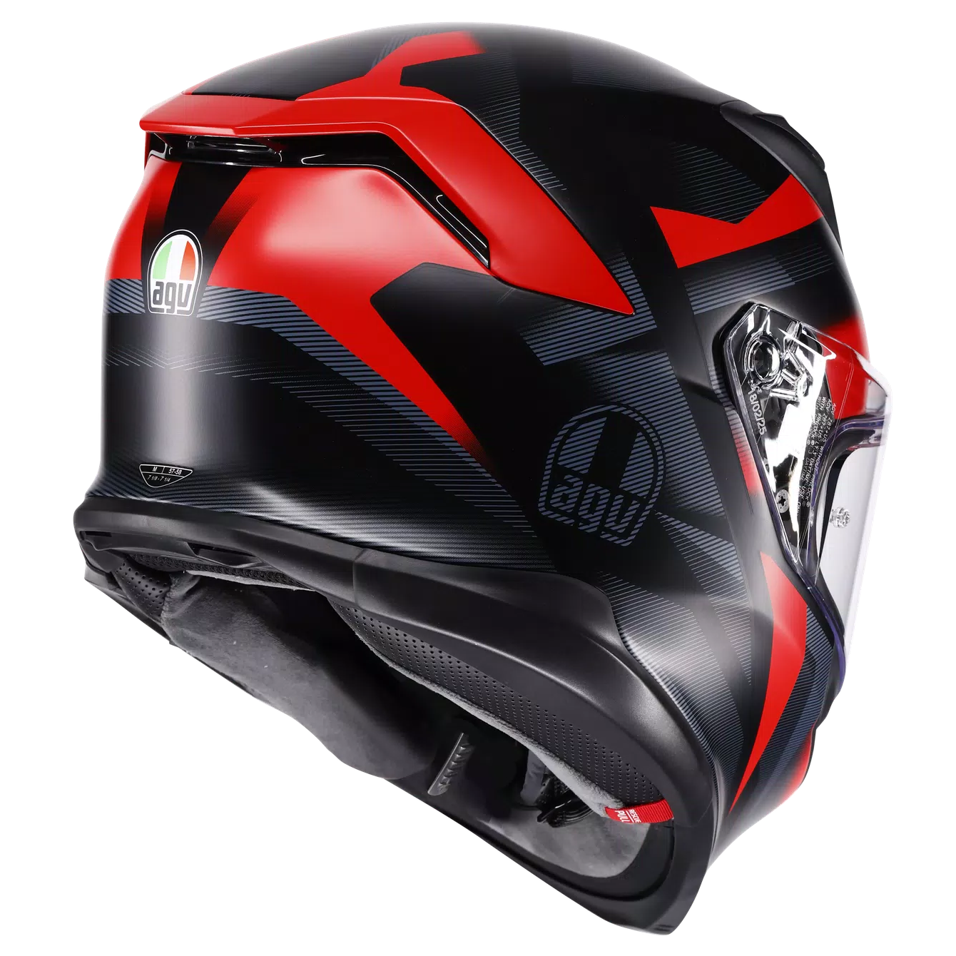 AGV K7 Glimpse matt schwarzer/roter Helm