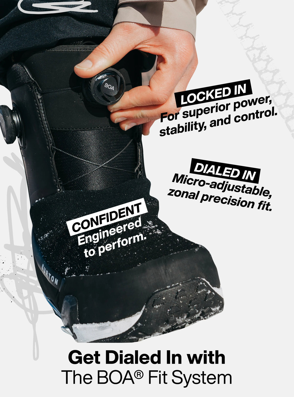 BURTON Moto Boa geranium red/black boots