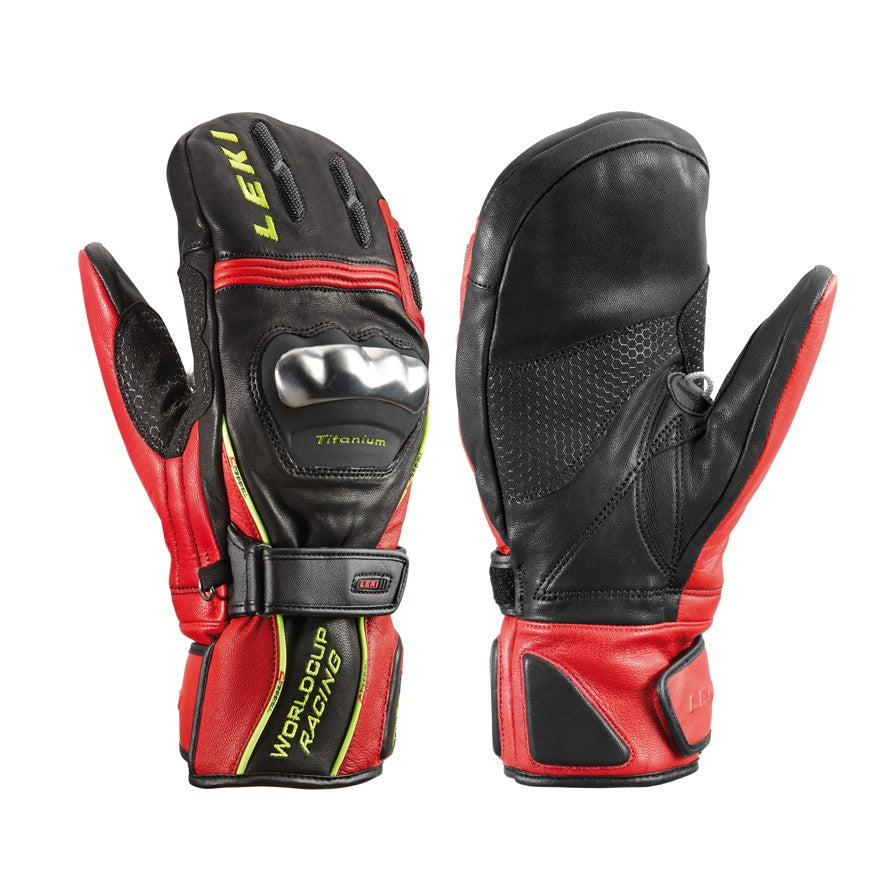 LEKI handsker WC Race Titanium Mitten sort/rød