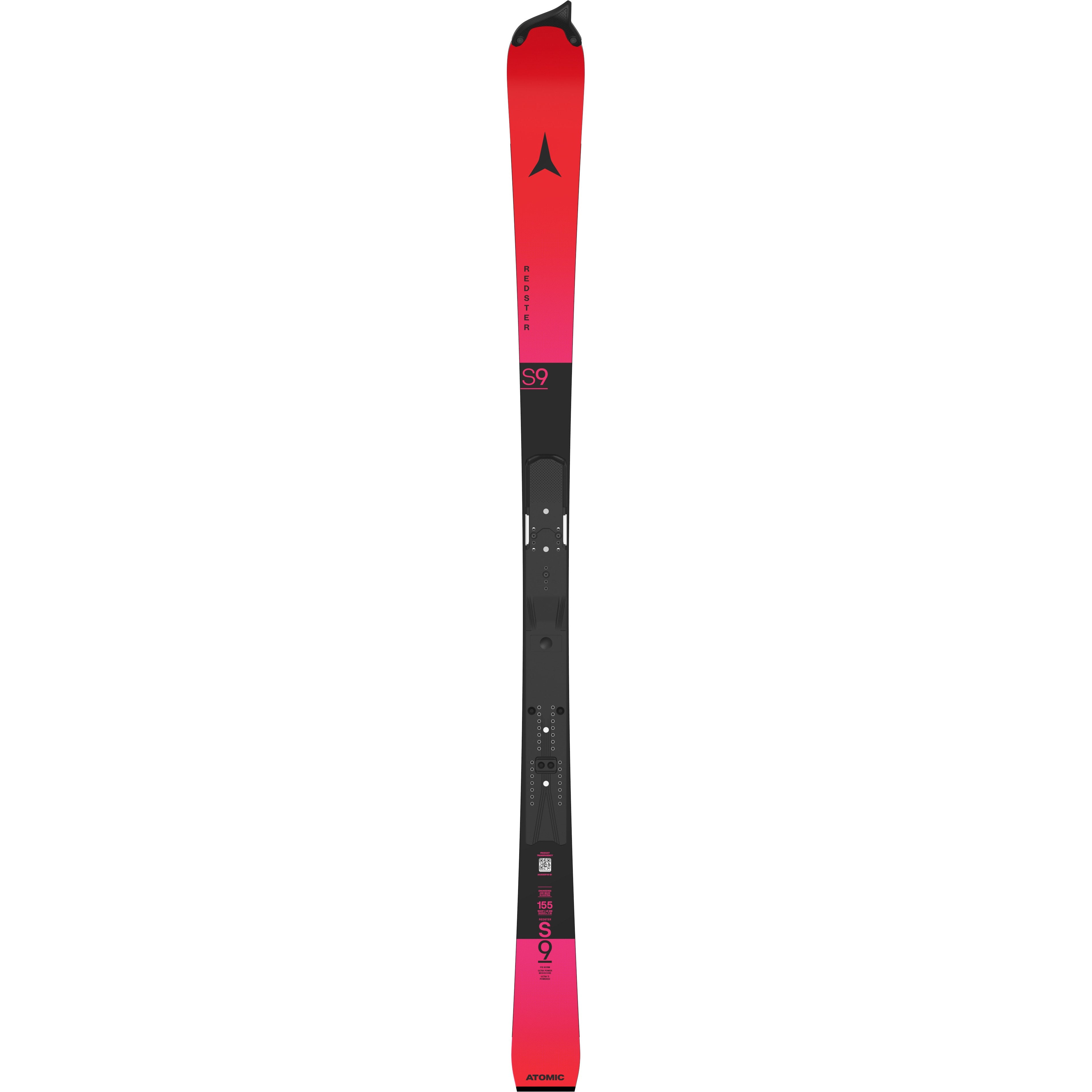 ATOMIC slidės moterims Redster FIS S9 155 raudona/juoda/rožinė be apkaustų
