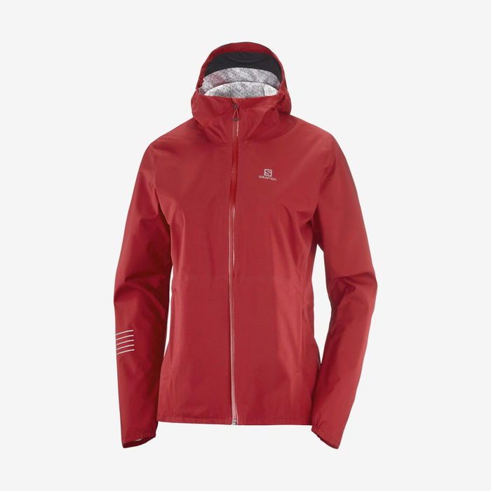 SALOMON hooded jacket Bonatti WP W red chilli