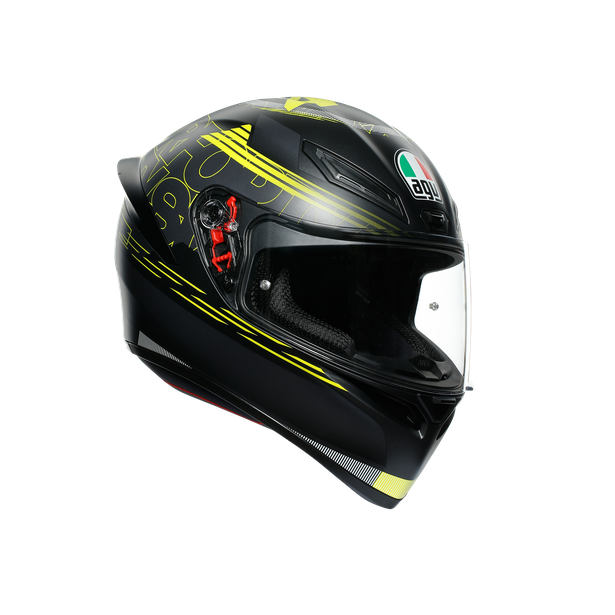 Visiera AGV K1 Track 46 nero/giallo