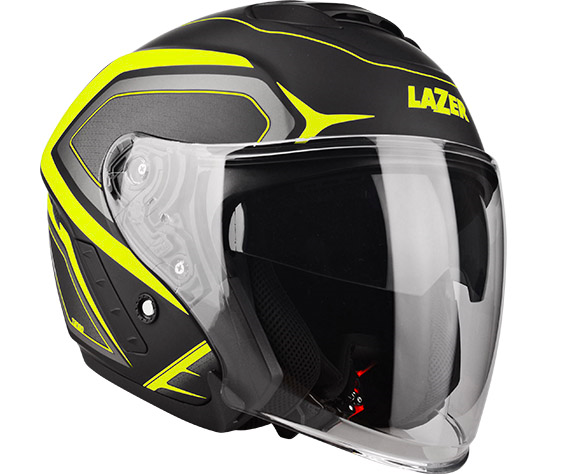 LAZER hjelme Tango Hexa sort/gul mat