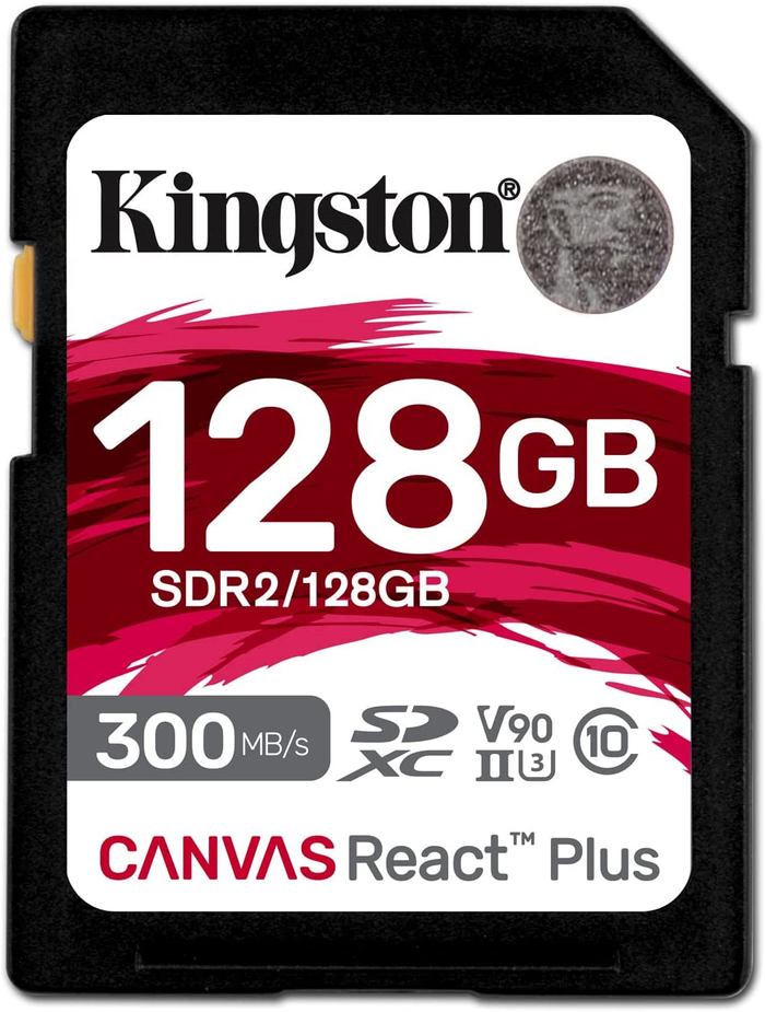 KINGSTON hukommelseskort med adapter Canvas React Plus 128GB