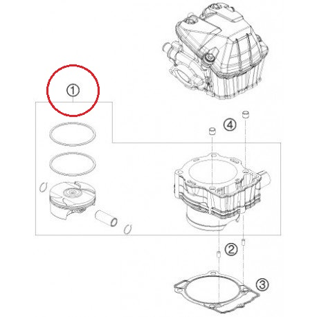 HUSQVARNA cylinder and piston kit FE/FS 570 '10-'12