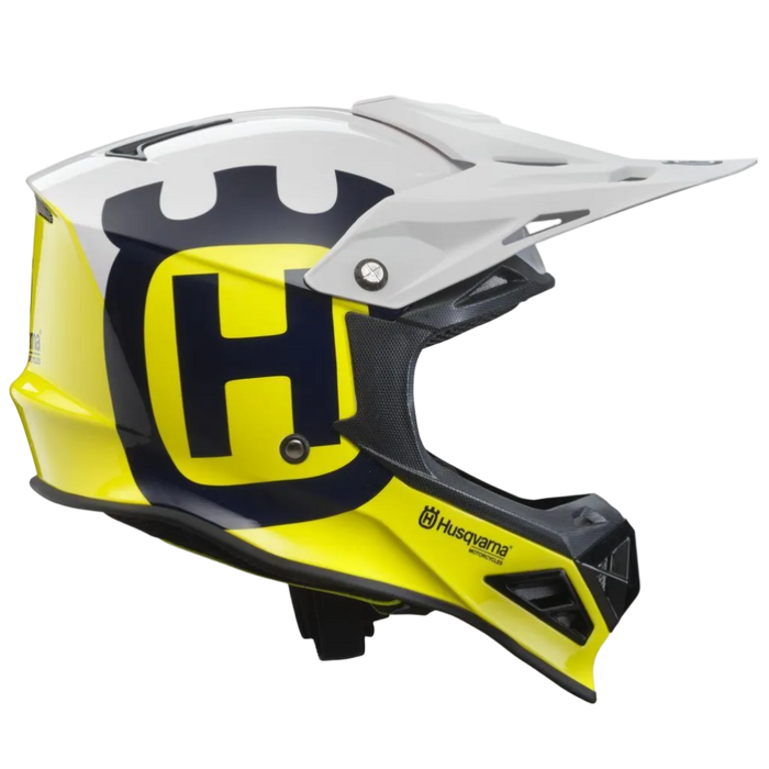 HUSQVARNA šalmas Authentic baltas/geltonas/mėlynas