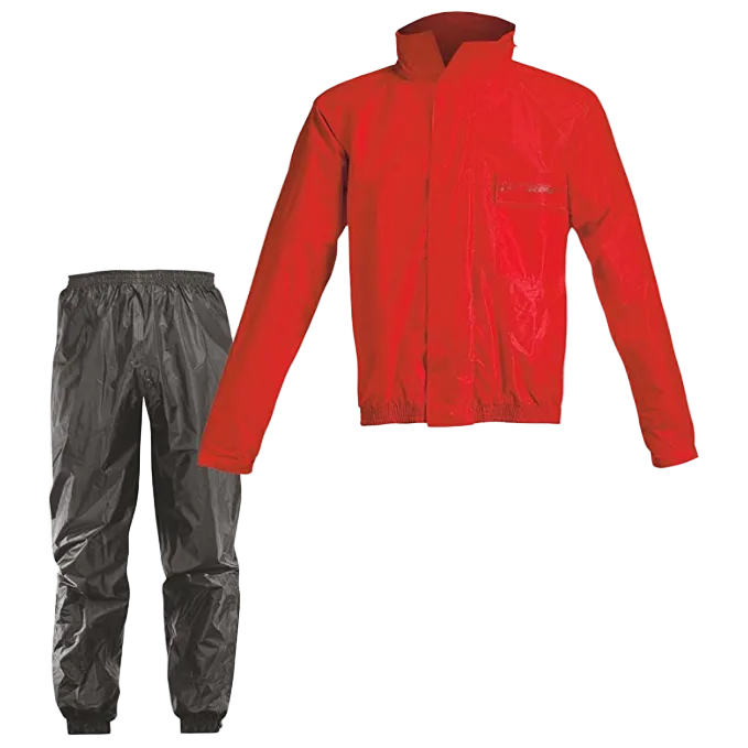 ACERBIS Regenjacke und -hose Logo Rain Suit Rot/Schwarz