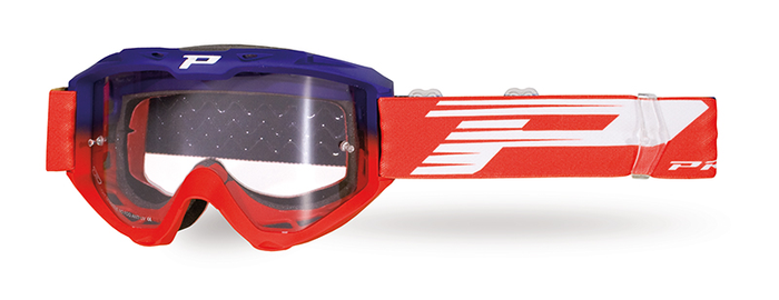PROGRIP Brille 3450TR blau/rot mit klarer 3210