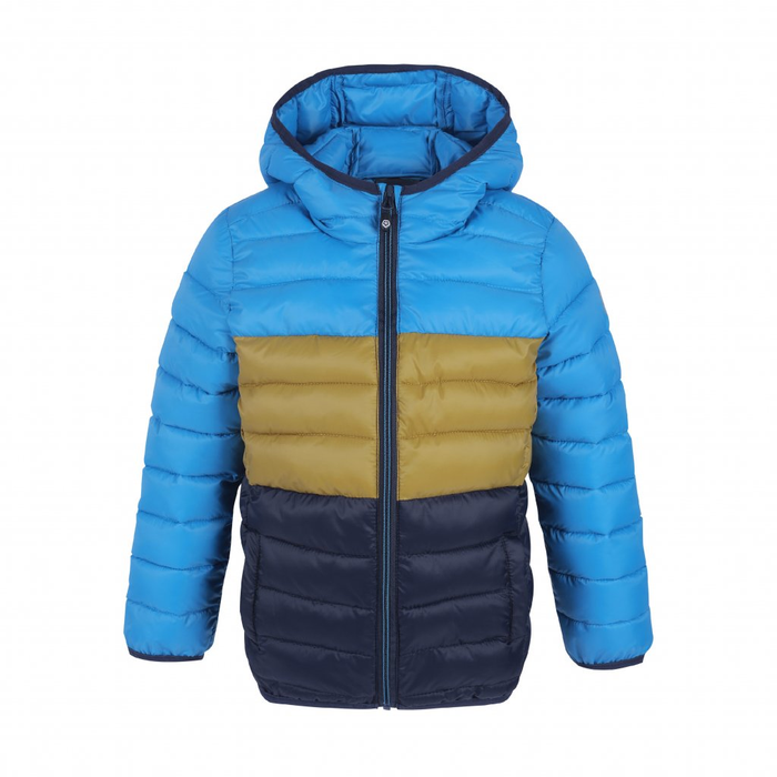 COLOR KIDS winterjas Gewatteerde jas met capuchon Opvouwbaar blauw/bruin