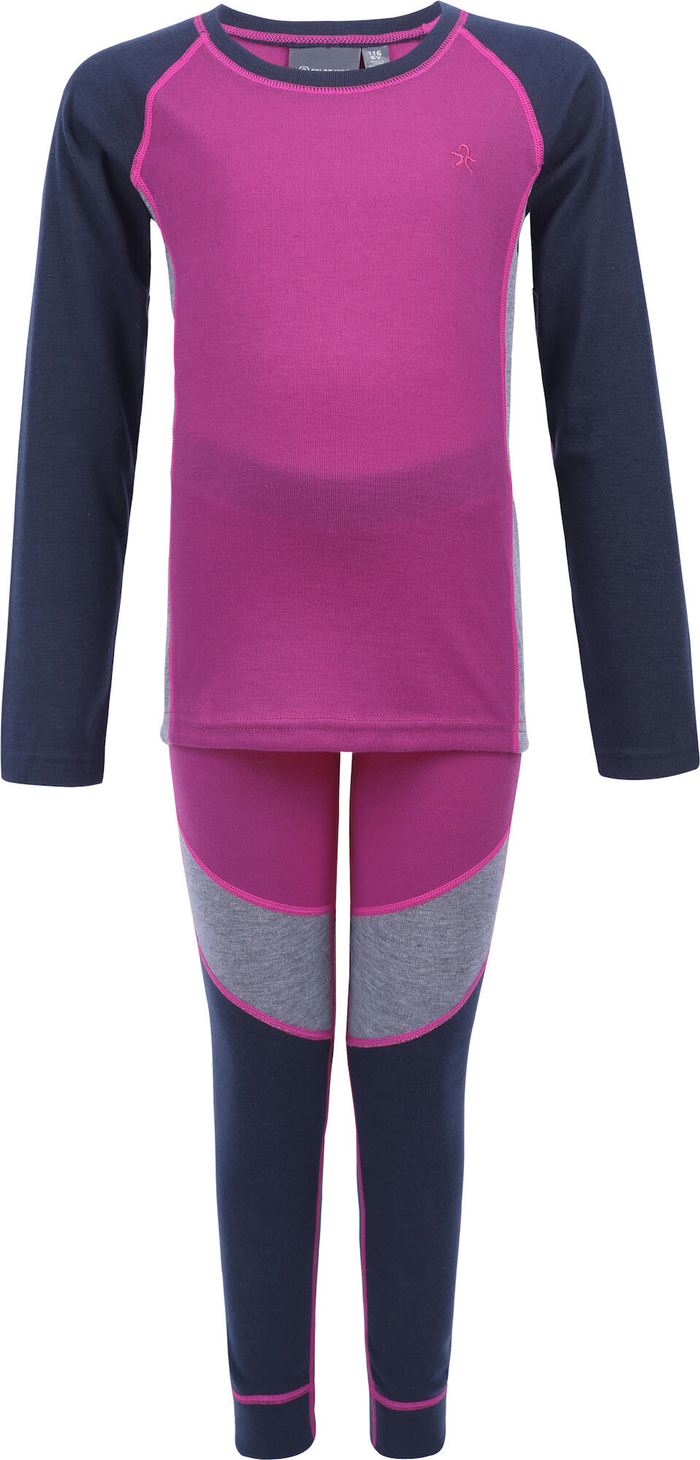 COLOR KIDS termokomplet Base Layer różowo/granatowy