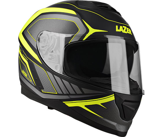 Kask LAZER Rafale Hexa czarny/żółty matowy