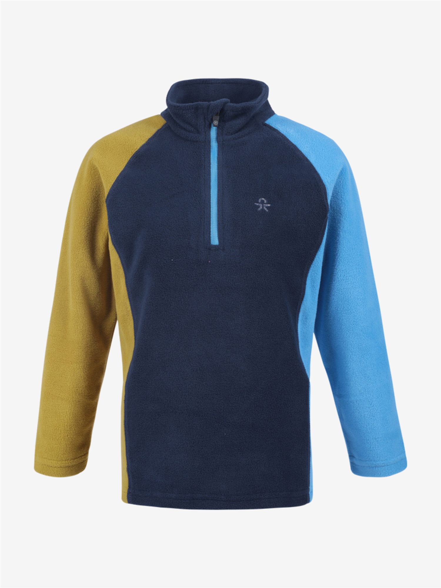color-kids-jaka-fleece-pulli-blue-brown