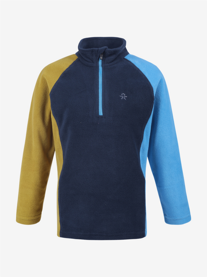 COLOR KIDS jas Fleece Pull blauw/bruin