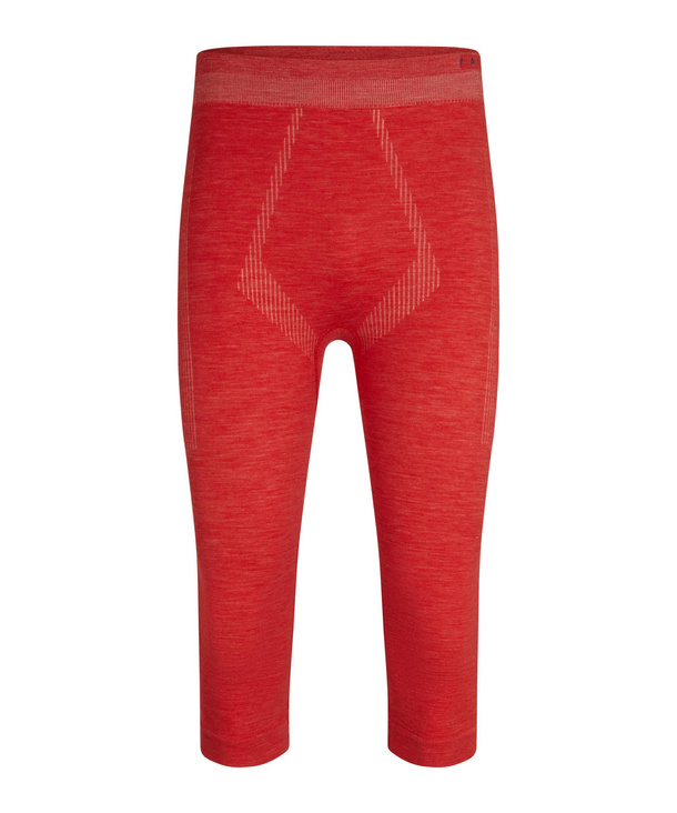 FALKE pantalon thermique 3/4 Wool Tech Tight rouge