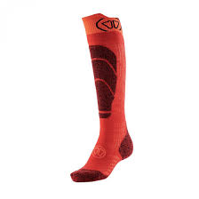 SIDS sokken Ski Merino JR rood/oranje