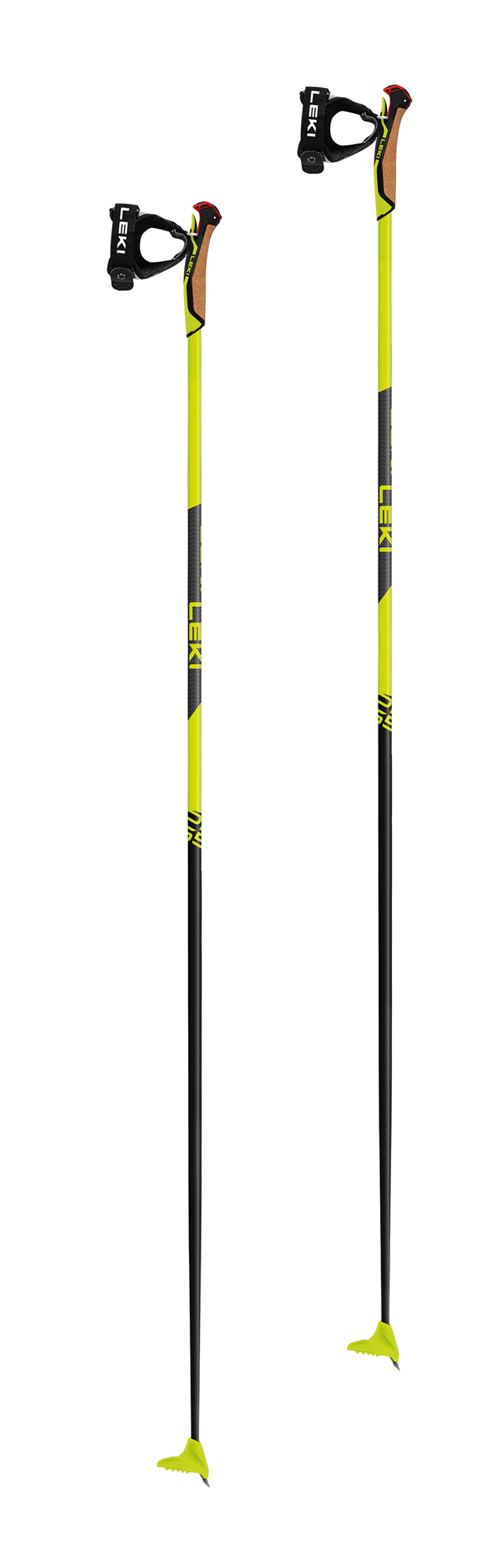 LEKI cross country skiing poles PRC 650 black/yellow