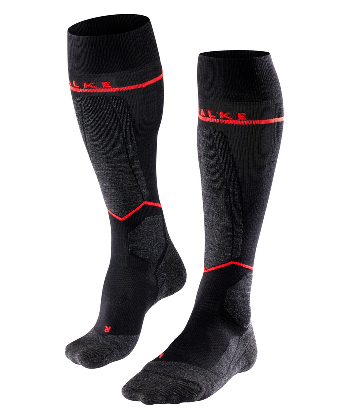 Chaussettes FALKE SK2 Women Energizing Light Wool noir/rouge