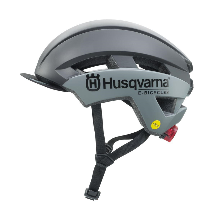 Kask rowerowy HUSQVARNA Inventor Daily Mips Led szaro-czarny