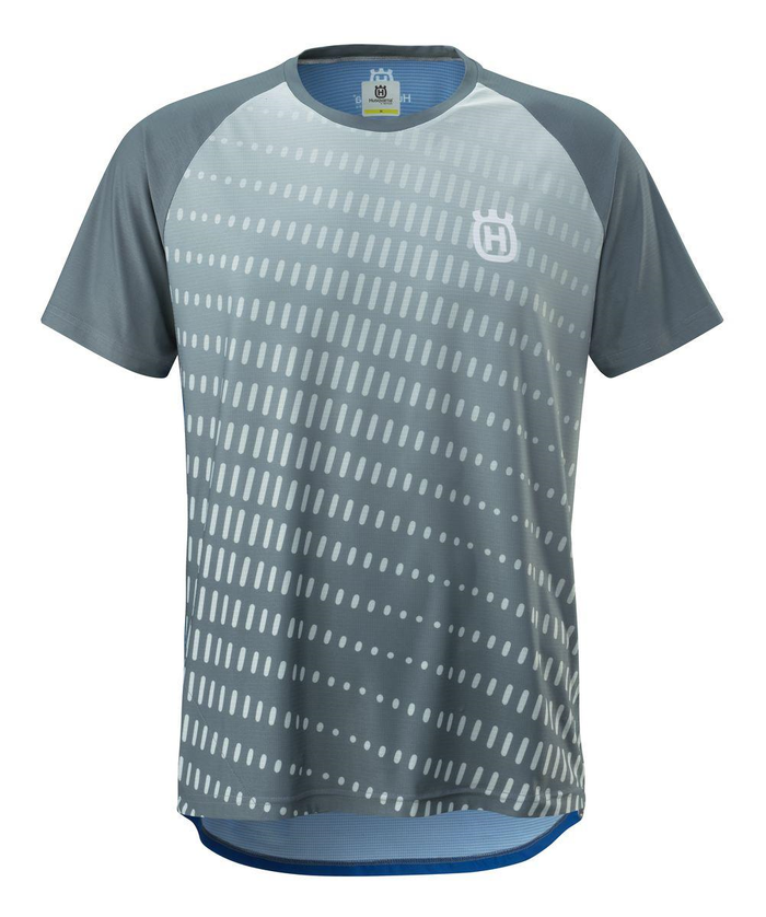 Koszulka rowerowa HUSQVARNA SS Discover Jersey szaro-niebieska