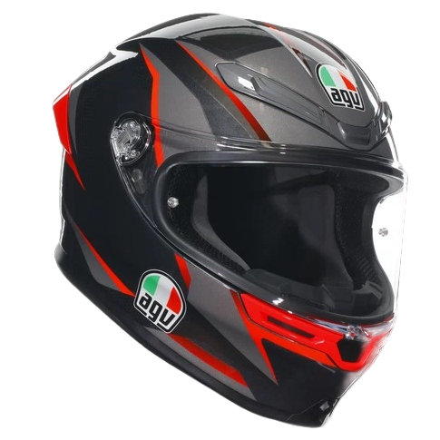 Casque AGV K6 S Slashcut noir/gris/rouge