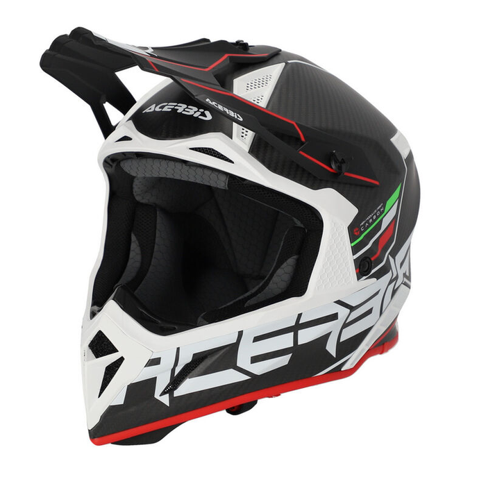 Casco ACERBIS Steel Carbon 2206 nero/rosso