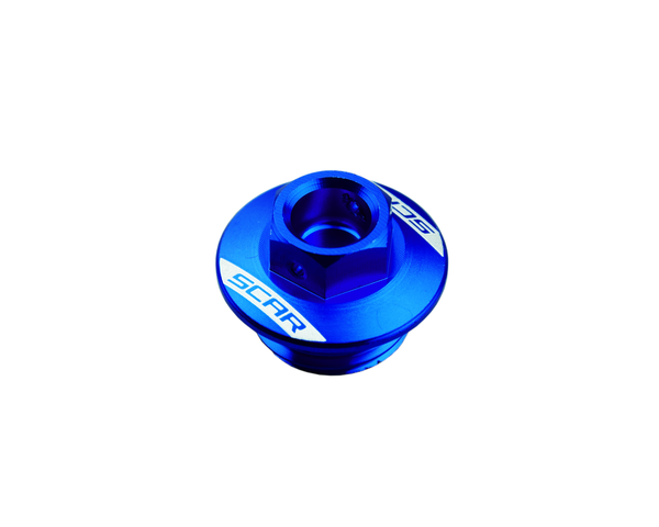 SCAR oil filler cap HUSQVARNA blue