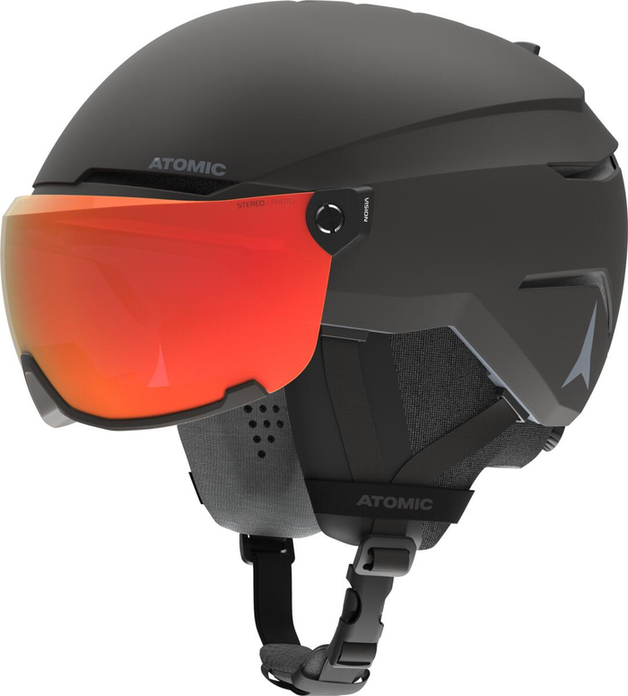 Casco ATOMIC Savor Visor Photo nero con ID rosso HD PH C1-3