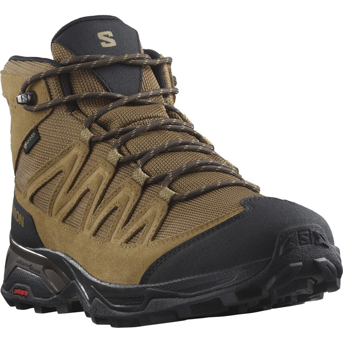 SALOMON sko X Ward Leather Mid GTX brun/sort