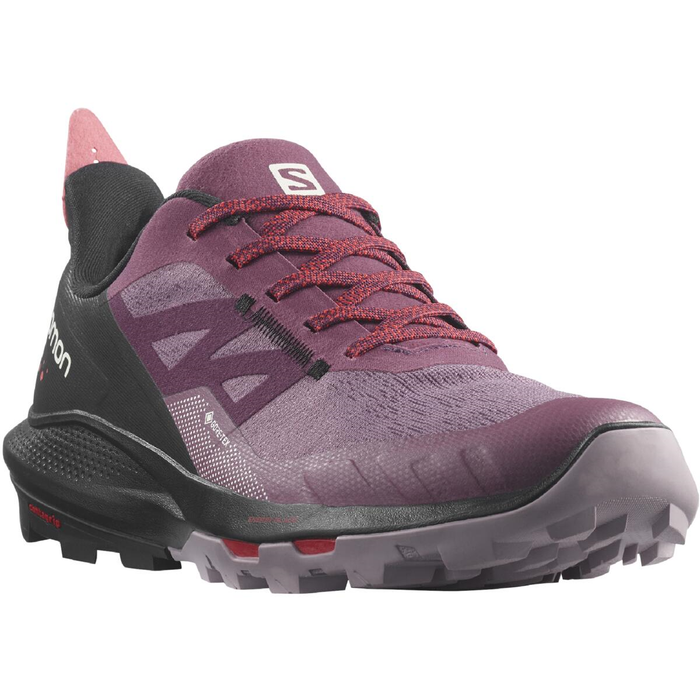 Buty SALOMON Outpulse GTX W fioletowo-czarno-czerwone