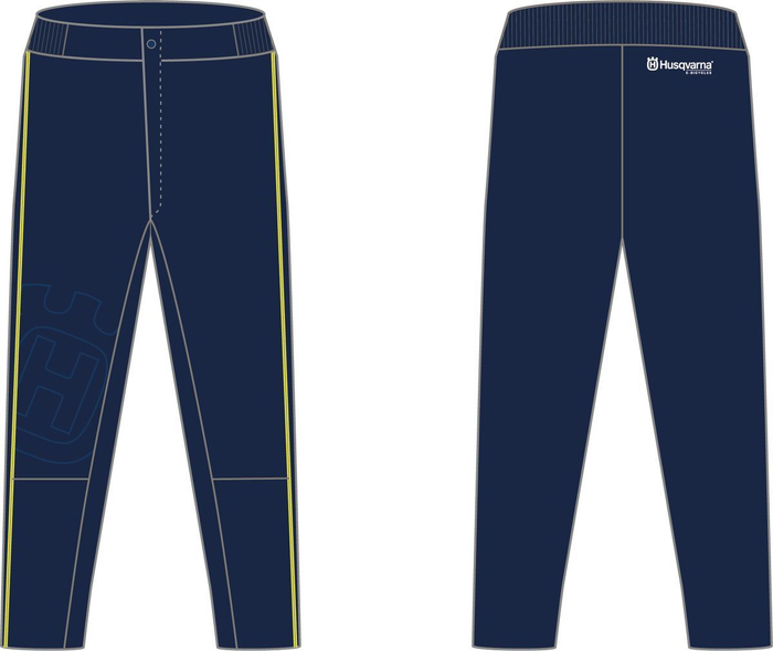 HUSQVARNA cykelregnbukser Inventor Rain blå/gul