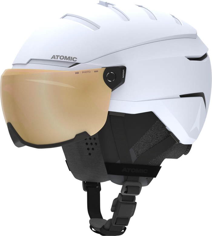 Casco ATOMIC ķivere Savor GT Amid Visor HD Photo grigio chiaro con visiera HD Photo ambra oro C1-3