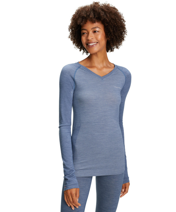 FALKE sous-vêtement thermique manches longues femme WT Light Reg bleu clair