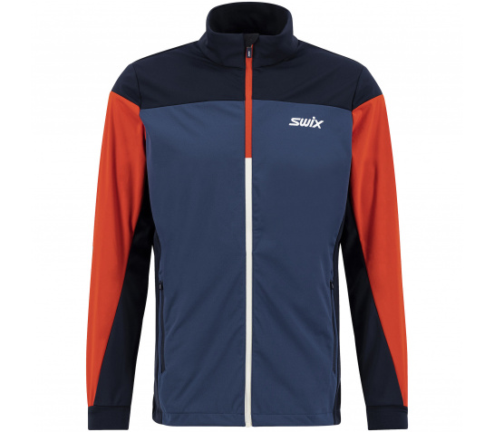 SWIX Langlaufjacke Cross JKT blau/rot